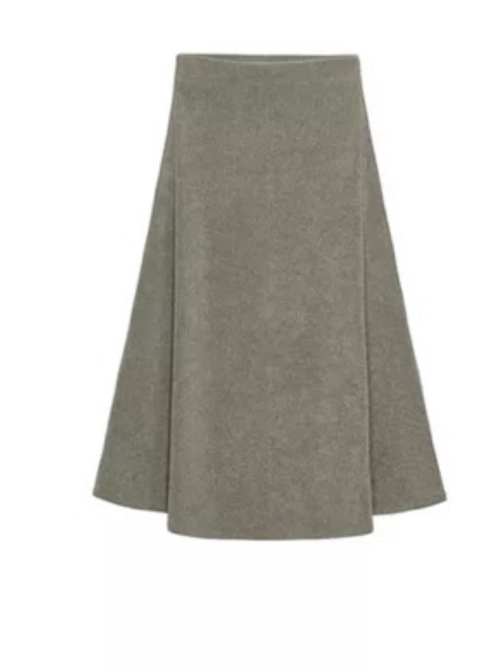 Zara Olive Gray A-Line Midi Skirt
